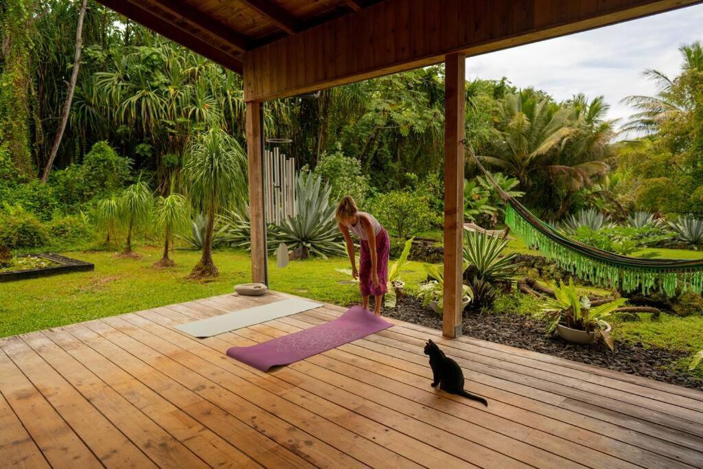 Jungle Haven Ocean Front Eco Villa On Fruit Farm Pahoa Екстер'єр фото